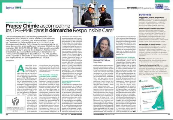 Un partenariat France Chimie / Info Chimie pour aider les TPE-PME à rejoindre la démarche Responsible 