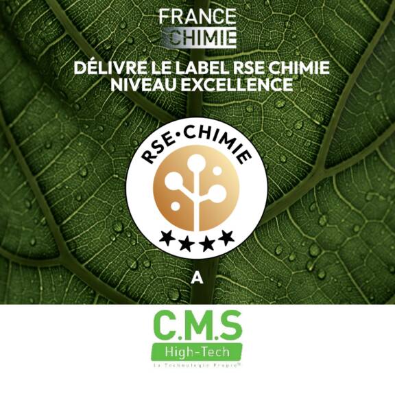 CMS High Tech, reçoit le Label RSE Chimie niveau Excellence